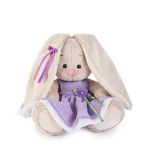Игрушка мягкая Budi Basa, Зайка Ми в фиолетовом платье с цветочком 15см SidX-182 2582624