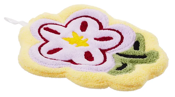 Полотенце Цветок сиреневый (флис) (20х24) (12-towel-202508-4) 3121770 — 3