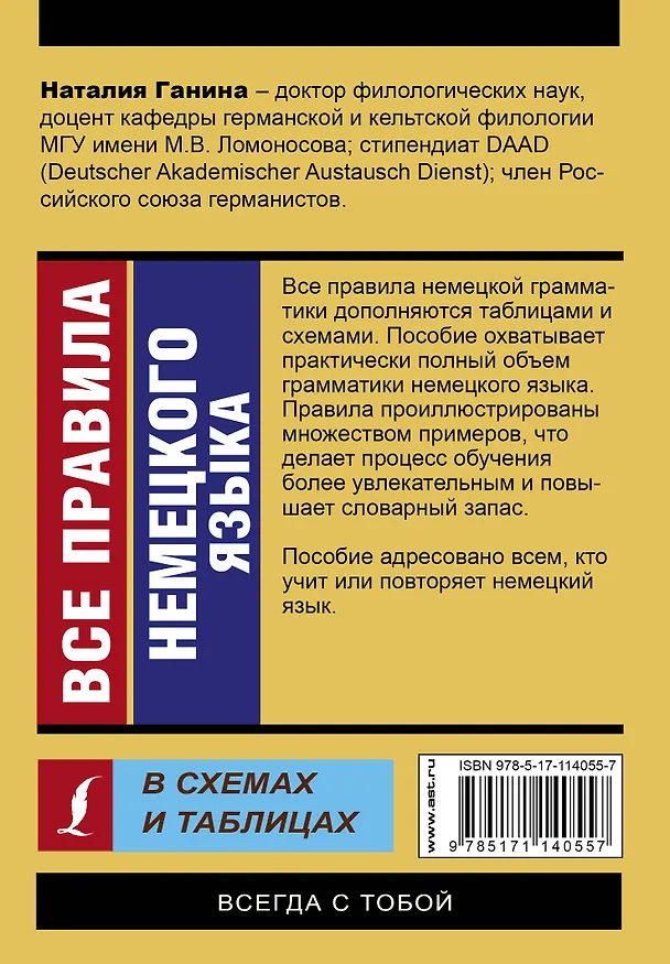 Книга Все правила немецкого языка в схемах и таблицах (Наталия Ганина) — 2