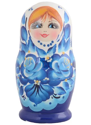 Матрешка 5 в 1 малая (Гжель, Эскиз 08) 2925930