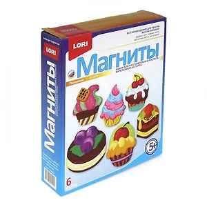 Набор для творчества LORI Фигурки на магнитах "Пирожные" М-063