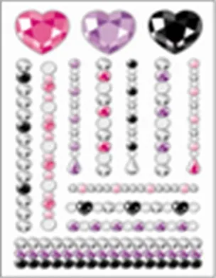 Блестящие наклейки Кристаллы (RSS004) (Липуня) 2300379