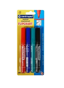 Маркеры для досок Centropen, Flipchart, 4 цвета 2,5 мм
