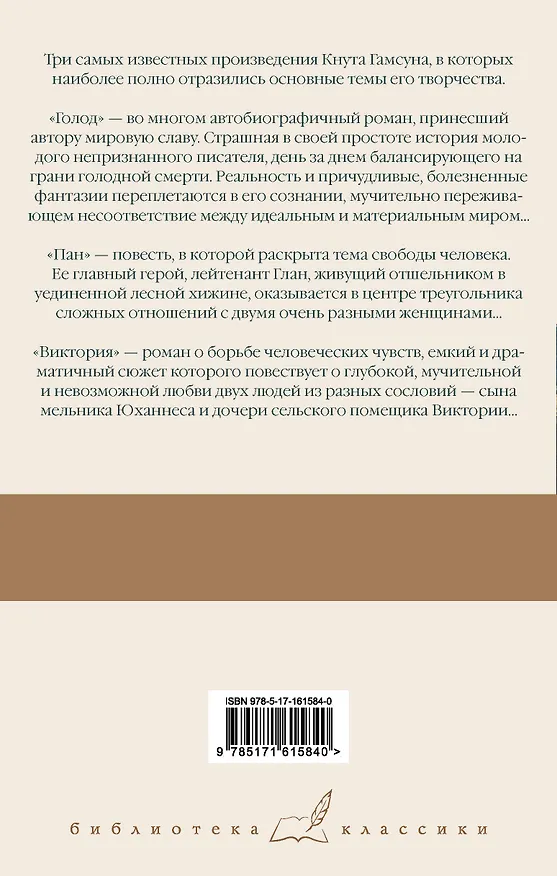 Книга Голод. Пан. Виктория (Кнут Гамсун) — 2