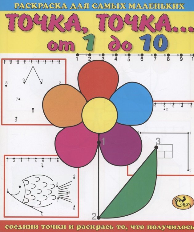 

Точка, точка. От 1 до 10. Цветок