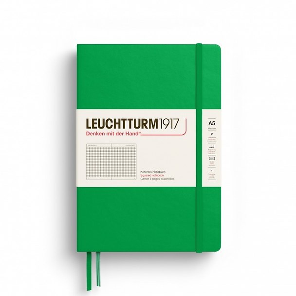 Книга для записей A5 125л кл. "Medium" тв.обл., цвет весенний листок, Leuchtturm1917 3183955 — 1