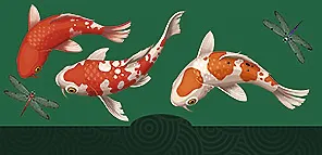 Конверт для денег Карпы кои код 9 8540