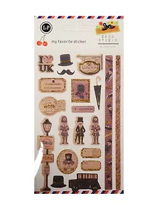 Наклейки Inviting на подложке в пакете с подвесом, 4 вида