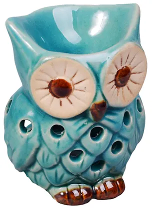 Аромалампа Сова цветная (8х7х6) (4 цвета) (керамика) 2576025