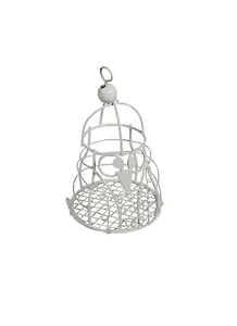 Кукольные Аксессуары из металла клетка сова (11001605) (6х10см) (белые) (упаковка)