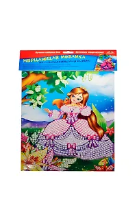 Самокл. мерцающая мозаика из мягк. пластика Принцесса с белкой (C1573-15) (набор для дет. творч.)