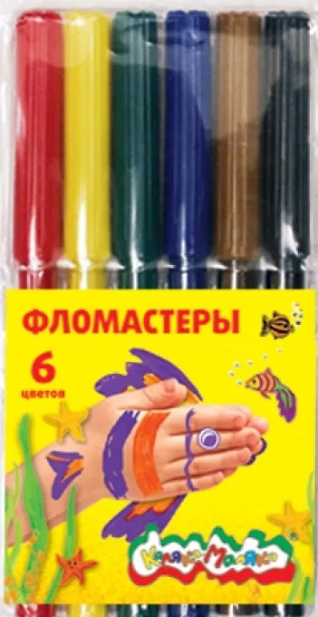 Фломастеры «Каляка» Каляка -Маляка, 6 цветов 214854 — 1