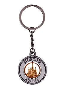Брелок-канат Москва ХВБ (металл цв.ант.олово,вст.фигурн.зол.) (127ATN-8-18G)