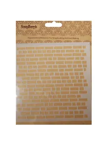Трафарет Кирпичная стена (SCB53100007) (15,2х15,2см) (толщина 0,31мм) (упаковка)