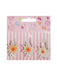 Набор прищепок декоративных, 3 шт, полистоун,георгин