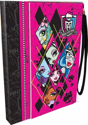 Записная книжка А6- 100л "Monster High" Notebook, иск.кожа, ручка, Академия Групп — 230261 — 1