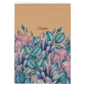 Скетчбук «Кристаллы и розы», 40 листов, А4