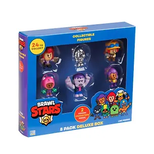 Набор коллекционных фигурок Brawl Stars, 8 шт., 2 редких героя: Кроу и Амбер, (5см), (BRW2070C) 3086955