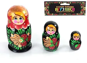 Матрёшка 3 в 1 расписная МИКС (11см) (5402560)