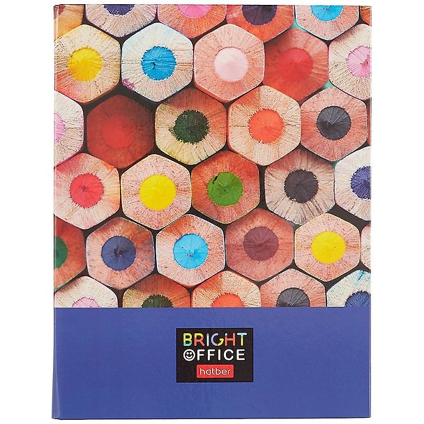 Папка-обложка для тетради со сменными блоками «Bright office», 2 кольца, А5, глянцевая ламинированная - Hatber 252780 — 1
