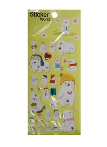 Наклейки Sticker World Белые медведи (ZC-В012) (11097505) (3+) (упаковка)