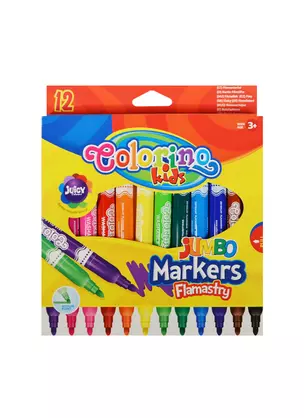 Фломастеры Colorino, Kids Jumbo, 12 цветов — 235243 — 1