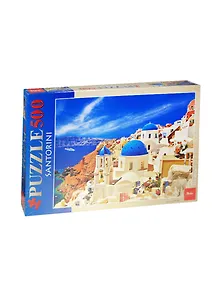Пазлы 500 А2ф Санторини (500П32_12787) (34х46см) (12-99л.) (Hatber) (коробка)