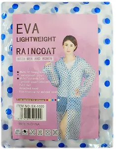 Дождевик детский EVA, горох, цвет синий