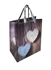 Пакет бумажный Камни 2 сердца (003414) (26х32х12,5)