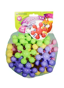 Конструктор Собирай-ка №3 (11046) (20дет.+колечко) (пластмасс) (3+) (сетка)