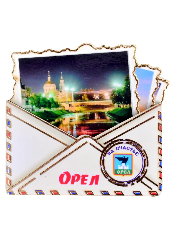 Магнит Орел Конверт вид 1 (дерево) (7,5см) 2852624 — 1