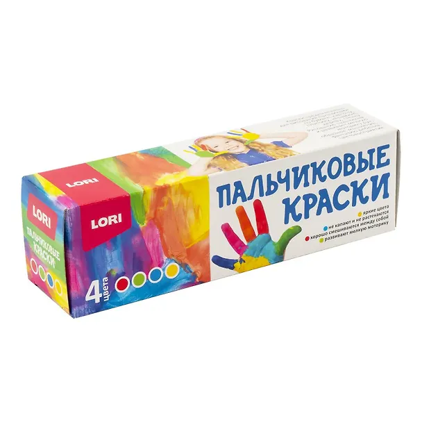 Пальчиковые краски 4 цвета по 40 мл, Lori 2876863 — 5