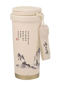Термостакан Японская живопись тушью (пластик/металл) (520мл) (12-8999-202510-STB-75)