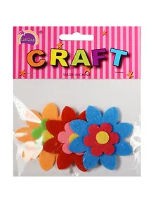 Наборы из фетра в пакете с хедером.  Цветы трехслойные (11-21136-27)