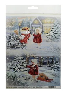 Декупажная карта Зимнее приключение 1 (A4) (Karal204)