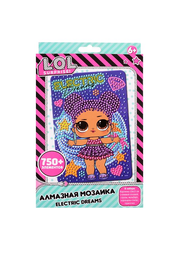 Алмазная мозаика LOL Electric Dreams (10х15) (стилус, тарелочка, мольберт) (LA0009) 2845469 — 1