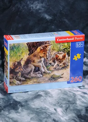 Пазл 260 Волчата с черепахой (32х23) (B-27385) (Castorland Puzzle) (8+) 2585672