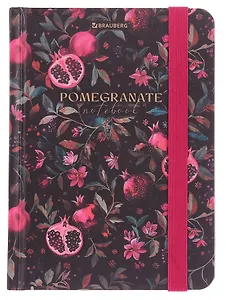 Записная книжка А6 96л кл. "Гранаты" тв.обложка, резинка