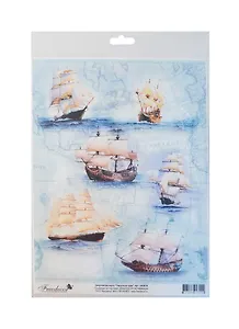 Декупажная карта Парусные суда А4 (tdk3019)