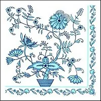 Салфетки Maki бум. сервиров. Голубые цветы (SLОG016401) (33х33) (20шт) (3сл)