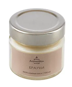 Свеча ароматическая в стеклянной баночке Брауни (100мл) (181371561) (AromaWax)