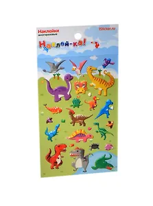 Наклейка декоративная зефирная 2 Динозавры 1 (95х185) (Наклей-ка) (упаковка)