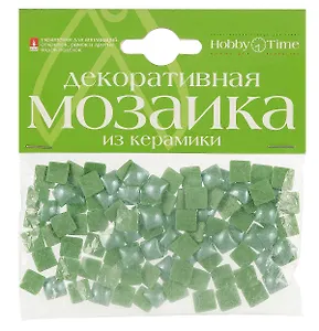 Набор для творчества HOBBY TIME, Мозаика декоративная из керамики Зеленая 8*8мм,100шт