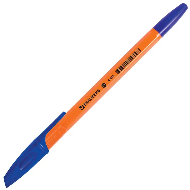 Шариковая ручка синяя 0,7 мм, X-333 Orange, Brauberg 2937286 — 4