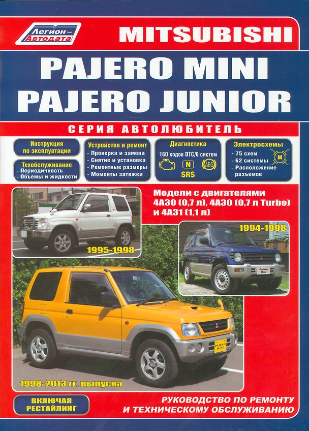 Книга Mitsubishi Pajero Mini Pajero Junior Мод. с двигат. 4А30 (0,7 л.) 4А30… (мАвтолюбитель) () — 1
