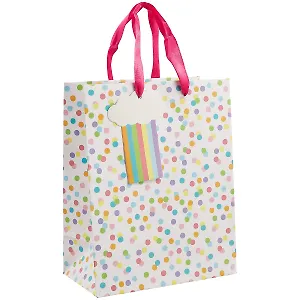 Пакет А5 23*18*10 Радужный горошек нейтр., бум.мат.ламинат