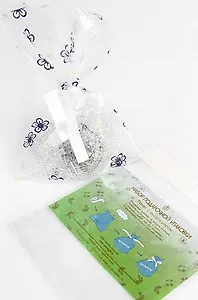 Пакет подарочный бутылочный 35*18 с лентой, ассорти, GRAND GIFT