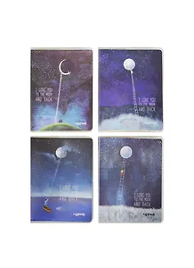 Записная книжка А7 64л лин. "To the moon" карт.обл., с ПВХ-обложкой, тонир.внутр.блок, LENWA
