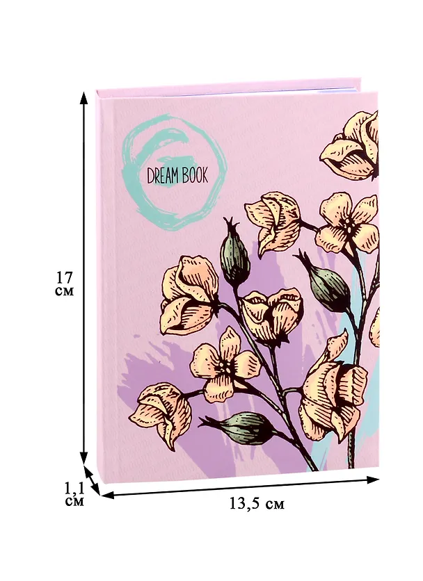 Записная книжка «Dreams» А6+, 96 листов в точку, Listoff 254357 — 2
