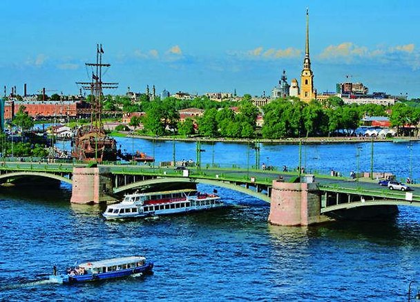 Открытка с видами (СПб) Малая Нева.Биржевой мост.1960 [SPB-012] 337606 — 1